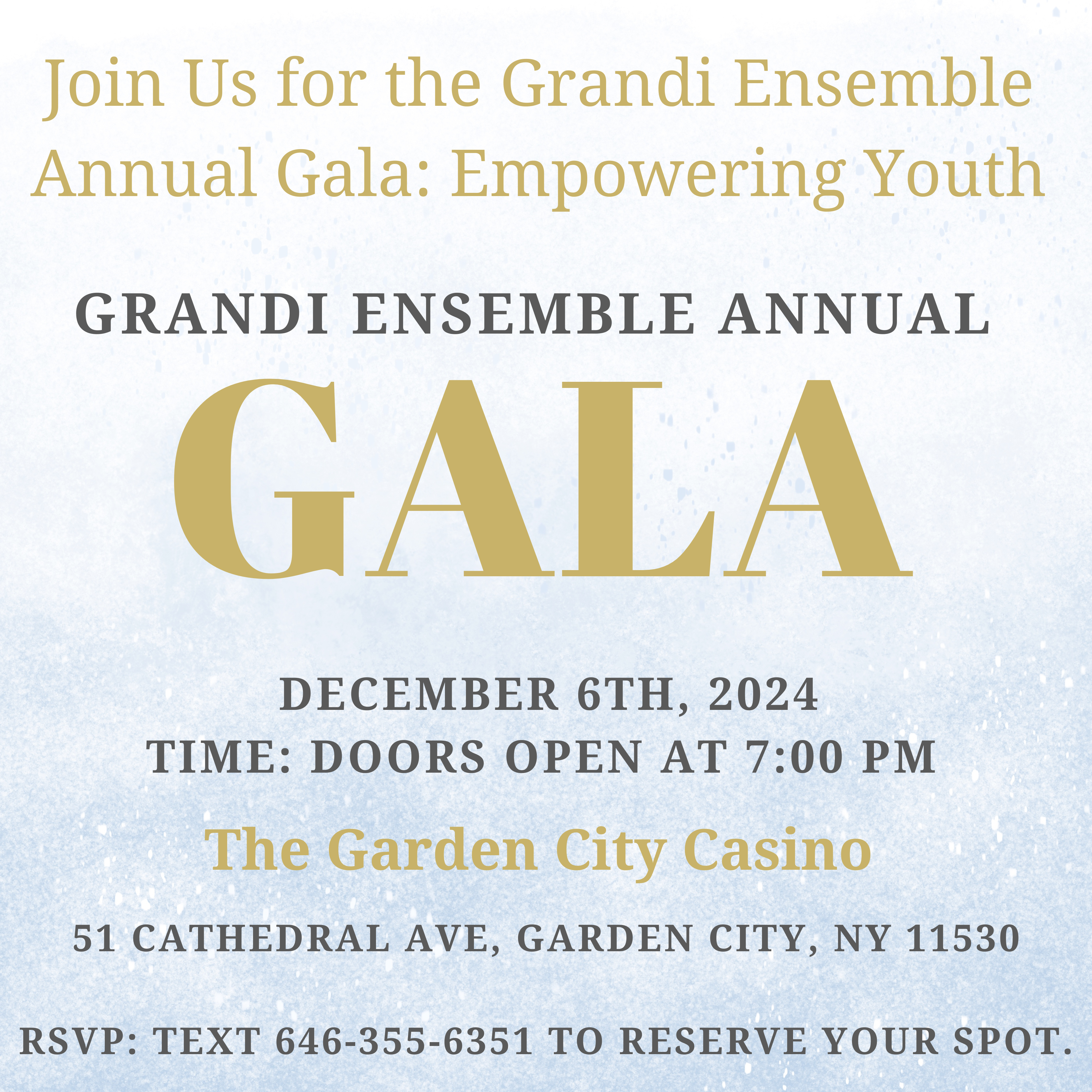 Join Us for the Grandi Ensemble Annual Gala: Empowering Youth